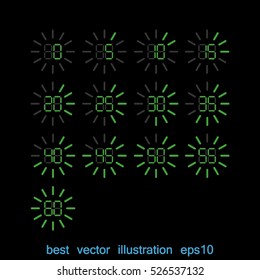 digital timer icon vector