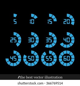 Digital Timer Icon Vector Illustration Eps10.