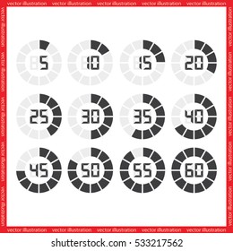 digital timer icon vector illustration eps10.