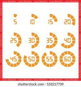 digital timer icon vector illustration eps10.