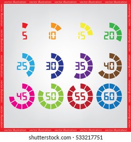 digital timer icon vector illustration eps10.