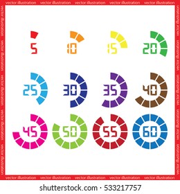digital timer icon vector illustration eps10.