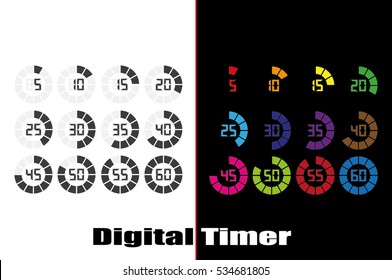 digital timer icon vector illustration eps10