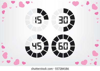 digital timer icon vector illustration eps10