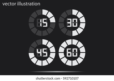 digital timer icon vector illustration.