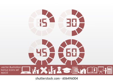 digital timer icon vector illustration eps10