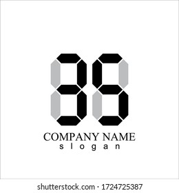 digital timer illustration design logo and symbol icon vector template