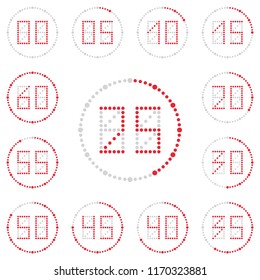 digital timer, matrix style vector illustration