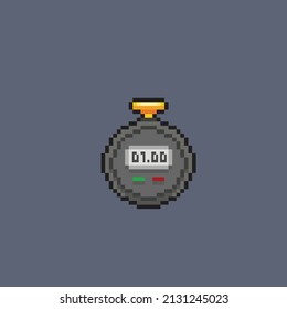 digital timer in pixel style