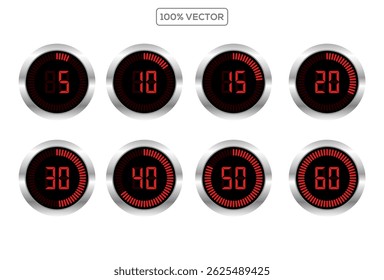 Digital Timer vector icon illustration