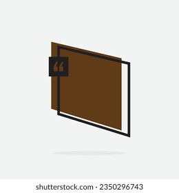 Título digital. Plantilla de cuadro de texto futurista, cuadro de marco con ejemplo de texto. Ilustración vectorial plana para el concepto de contenido de presentación o infografía