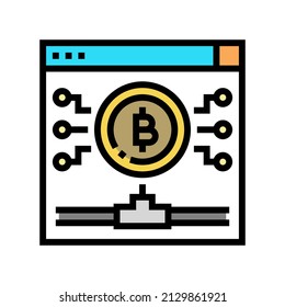 digital token color icon vector. digital token sign. isolated symbol illustration