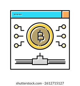 digital token color icon vector. digital token sign. isolated symbol illustration
