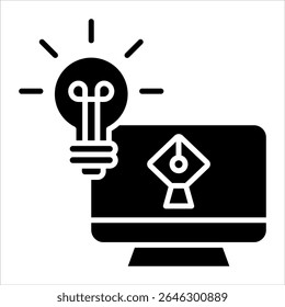 digital tools glyph icon vector illustration