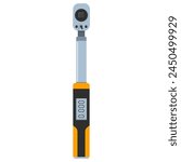 Digital torque wrench vector cartoon illustration isolated on a white background.