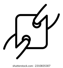 Digital touch icon outline vector. Screen hand. Click smart