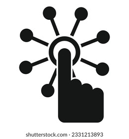 Digital touch icon simple vector. Finance crypto. Data future