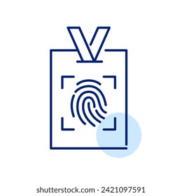 Digital touch id card. Pixel perfect, editable stroke