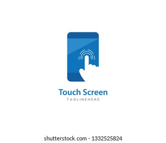 Digital touch screen technology logo vector