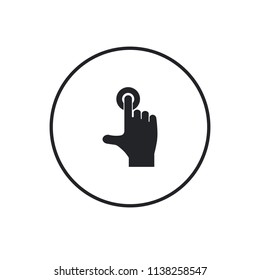 Digital touch vector icon with white background