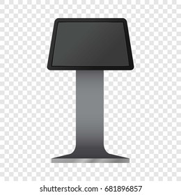 Digital touchscreen terminal mockup. Realistic illustration of digital touchscreen terminal vector mockup for web