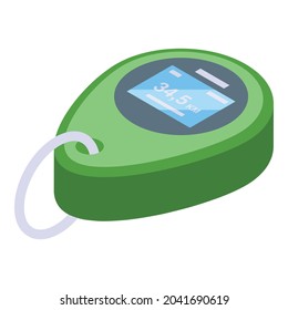 Digital tracker icon isometric vector. Health data. Fitness device
