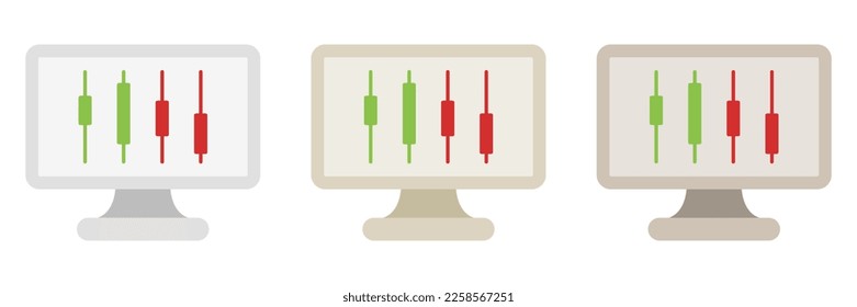 Digital Trade in flat style isolated