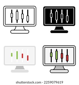 Digital Trade in flat style isolated