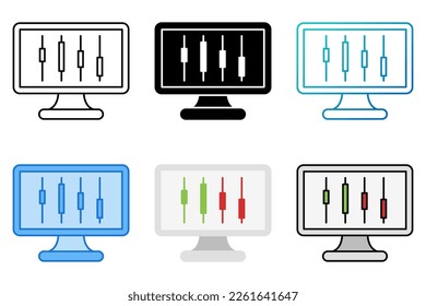 Digital Trade in flat style isolated