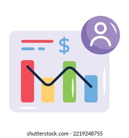 Digital trade icon in flat style 