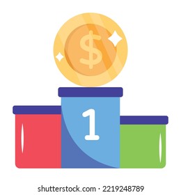 Digital trade icon in flat style 