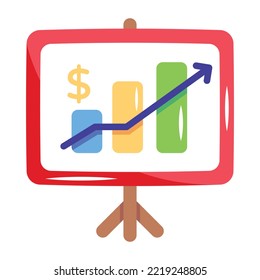 Digital trade icon in flat style 