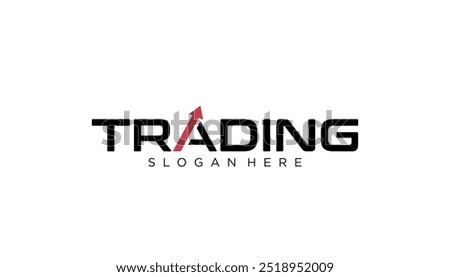 digital trading chart growth logo design. corporate, business, finance symbol icon. - Vector