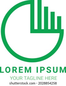 Digitales Verkehrslogo auf grüner Farbe