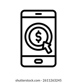 Digital Transaction Line Vector Illustration On White Background.