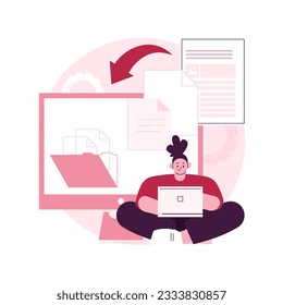 Digital transformation abstract concept vector illustration. Digital strategy, development solution, paperless workflow, business digitalization, transformation consultant abstract metaphor.