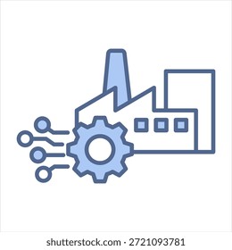 Ilustração do vetor de ícone azul de transformação digital