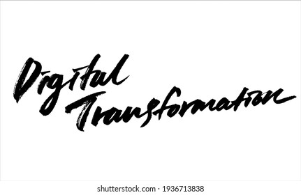 transformación digital caligrafía tipografía escritura mano escritura lápiz dibujar palabra clave de texto negro 