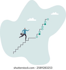 Digital transformation, company use technology and innovation to optimize workflow and change future.business concept.flat character.
