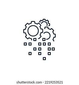 Digital transformation concept, agile development. Vector icon isolated on white background.