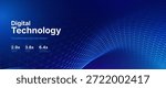 Digital Transformation Concept with Futuristic Data Flow and Smart Technology Visualization. Abstract Big Data, Artificial Intelligence AI, and Automation Design. Tech and Science Vector Illustration.