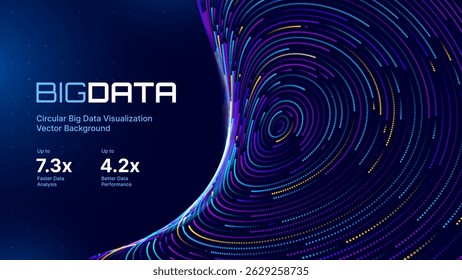 Digital Transformation Concept with Futuristic Data Flow and Smart Technology Visualization. Abstract Big Data, Artificial Intelligence AI, and Automation Design. Tech and Science Vector Illustration.