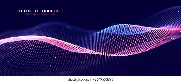 Concepto de transformación digital con flujo de datos futurista y visualización inteligente de Tecnología. Big Data Abstractas, inteligencia artificial, IA y diseño de automatización. Tecnología y Ilustración vectorial de la Ciencia.