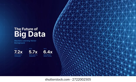 Conceito de transformação digital com fluxo de dados futurista e visualização de tecnologia inteligente. Big Data abstrato, inteligência artificial AI e design de automação. Ilustração do vetor de tecnologia e ciência.