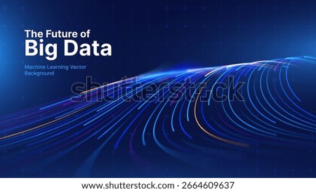 Digital Transformation Concept with Futuristic Data Flow and Smart Technology Visualization. Abstract Big Data, Artificial Intelligence AI, and Automation Design. Tech and Science Vector Illustration.