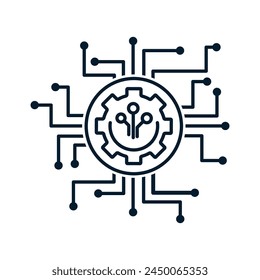 Digital transformation concept. Vector icon isolated on white background.	