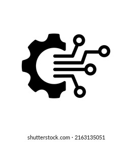 Digital transformation glyph icon vector on white background. Flat vector digital transformation icon symbol sign from modern general collection for mobile concept and web apps design.