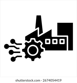 Digital Transformation Glyph Icon Vector Illustration