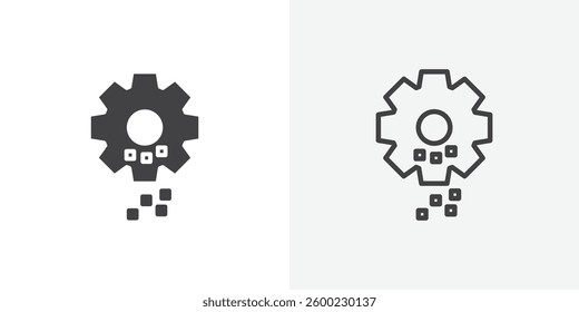 Digital transformation icon collection. vector illustration set