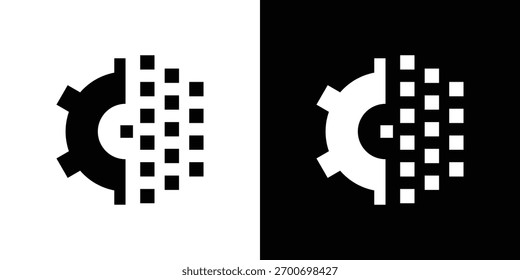 Conceito de design de ícone de transformação digital.